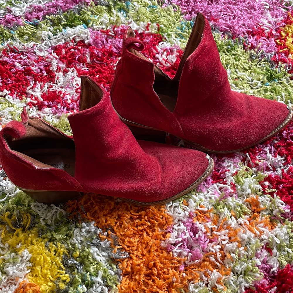 JEFFREY CAMPBELL Red Booties Size 8.5